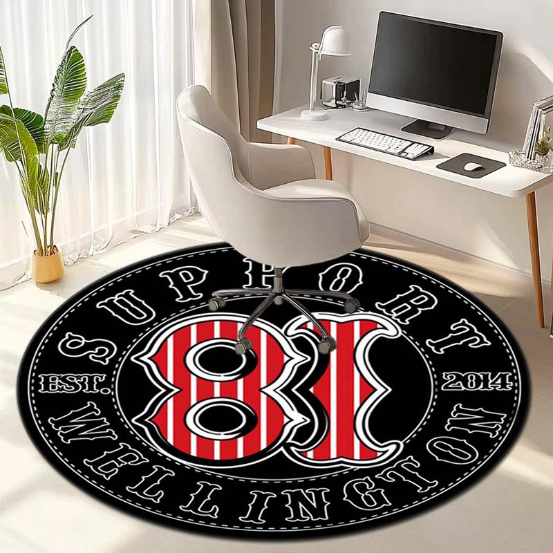Gang violence Motorcycle enthusiasts Hells Angels Motorcycle Club circular carpet is soft, home, bedroom, door mat decoration, and non slip carpet E5