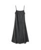 AVANDRESS Diagonal Line Sleeveless Dress Black