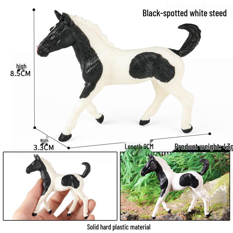 Children's Farm Animal Simulation Model: Appaloosa, Arabian, and Yellow Horse Toys