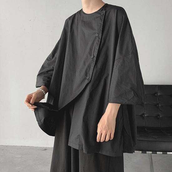 Camiseta de verano para hombre, elegante, de manga tres cuartos, suave, para primavera y otoño