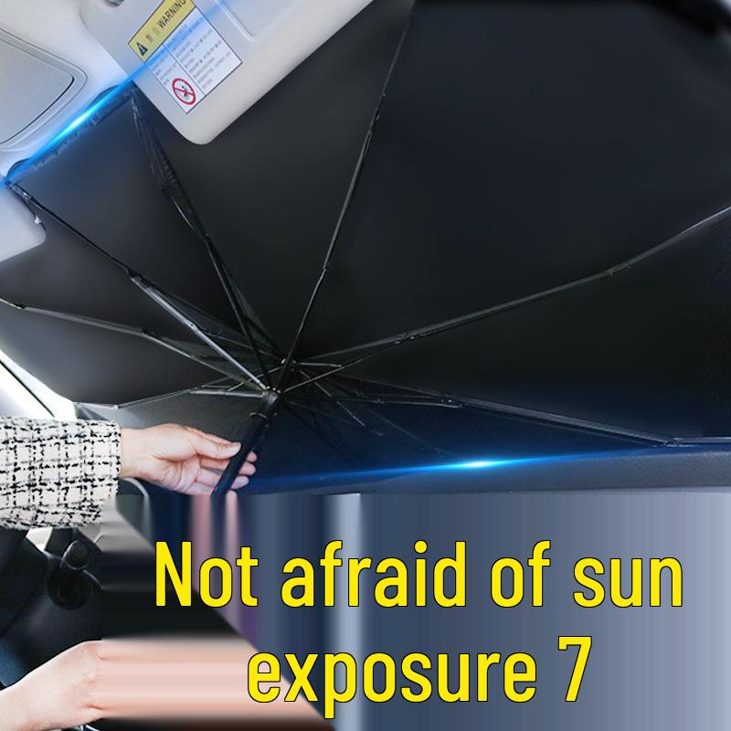 Foldable Car Sunshade Umbrella for Front Windshield - Heat Insulation & Sun Protection