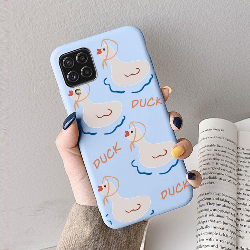 Hülle Für Samsung A12 5G M12 F12 A 12 Süßes Herz Blume Rückseite Weiches Silikon Matt Schutzhülle Für Samsung Galaxy A12 5G
