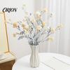 Hotel Lobby Flower Decorations Artificial Camellia Flowers, Realistic Fake Faux Silk Long Lasting Plants Bendable Stems for Home Vase Floral