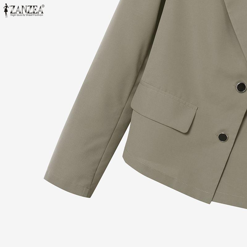 ZANZEA Women Long Sleeve Blazer and Midi Skirts Casual Two Piece Suit Sets