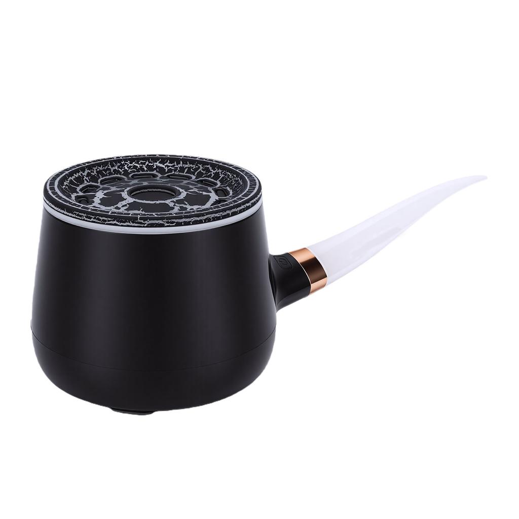 Pipe Aromatherapy Diffuser Humidifier Black Quiet Simulated Fire Essential Oil Diffuser with Smoke Rings Colorful LED