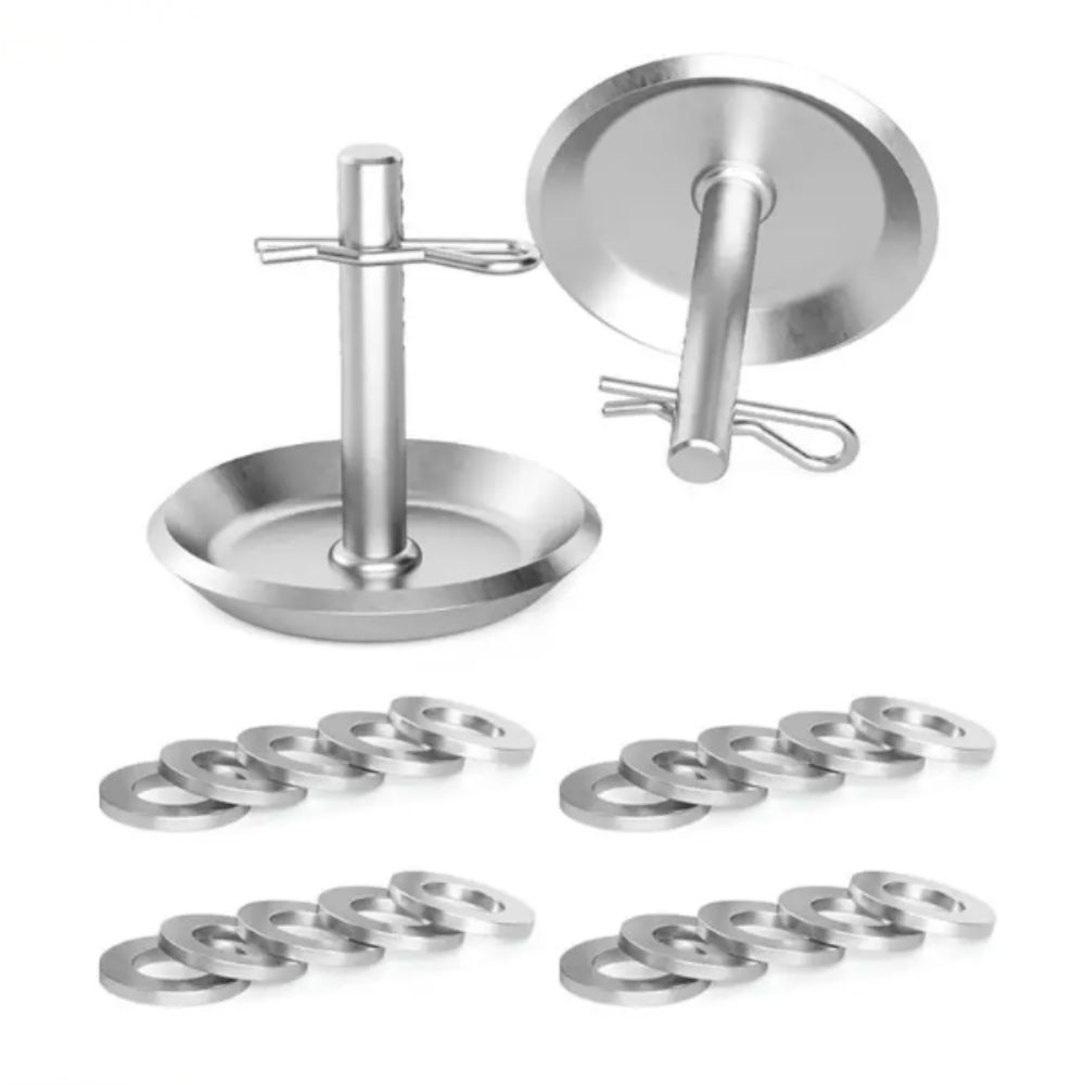 Round Shaft Replacement Skids Stainless Steel Snow Plow Feet Traction Enhancement