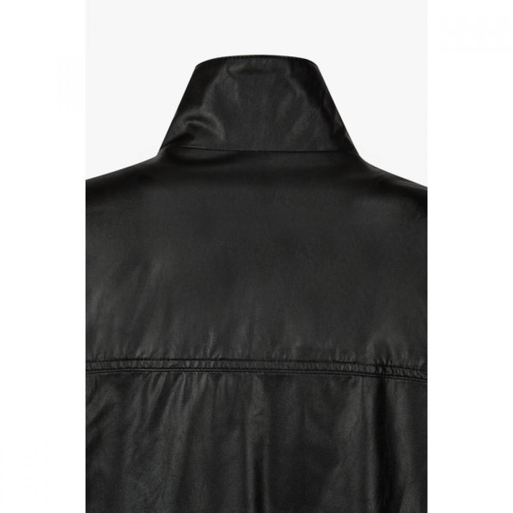 Studio Tomboy High Neck Zip Synthetic Leather Jacket 9176361971ct