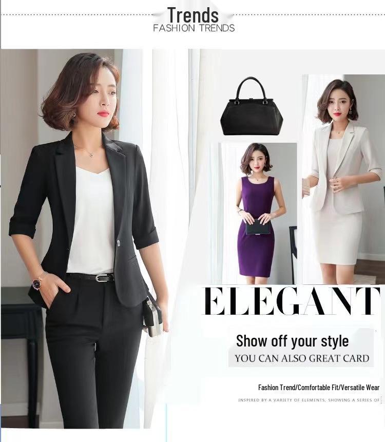 Women's Elegant British Style Two-Piece Suit for Spring and Autumn