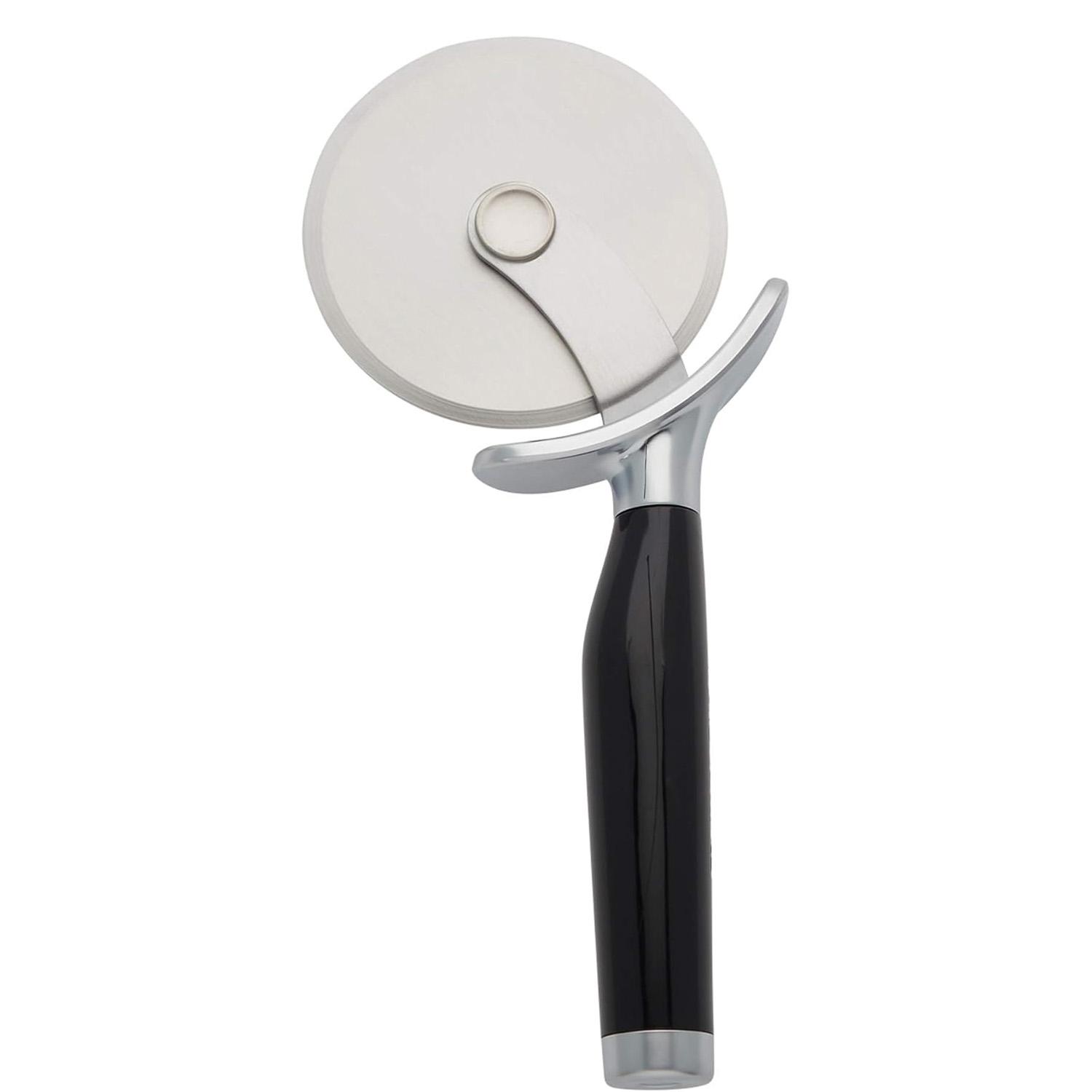 

Classic Pizza Wheel with Sharp Blade ForCutting Through Crusts Pies and More Built In Finger Guard for Safety and Comfort Grip to Protect Fingers Pizza Wheel чорний