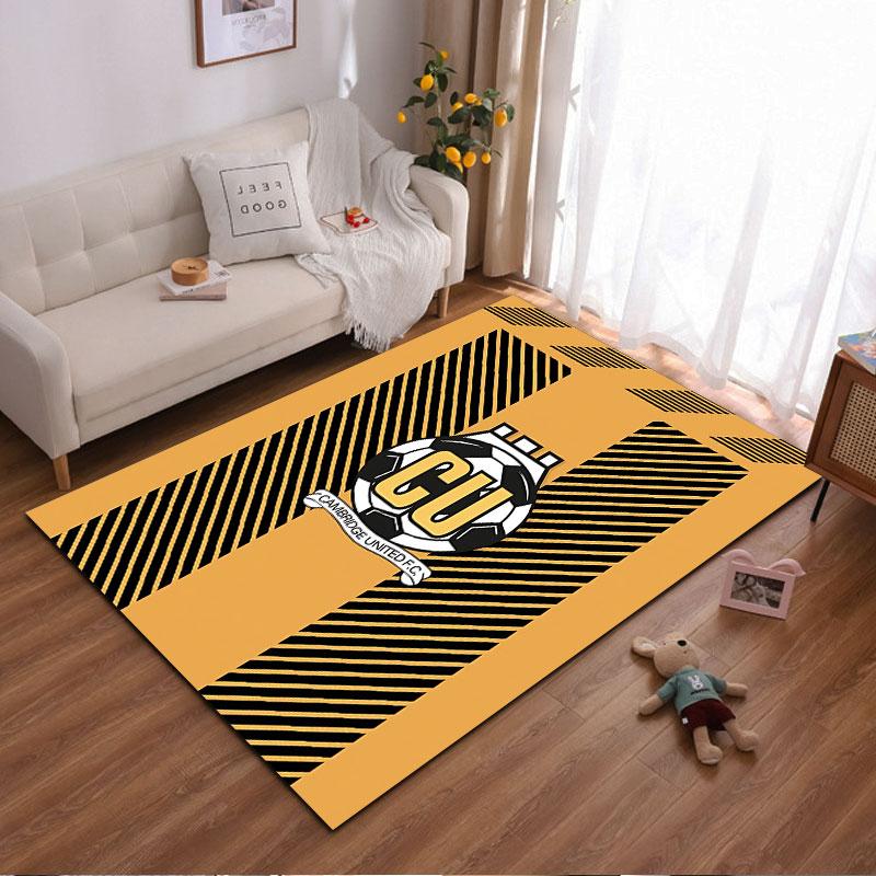 Cambridge United Striped Rug suitable as a non-slip mat for the living room or bedroom sofa