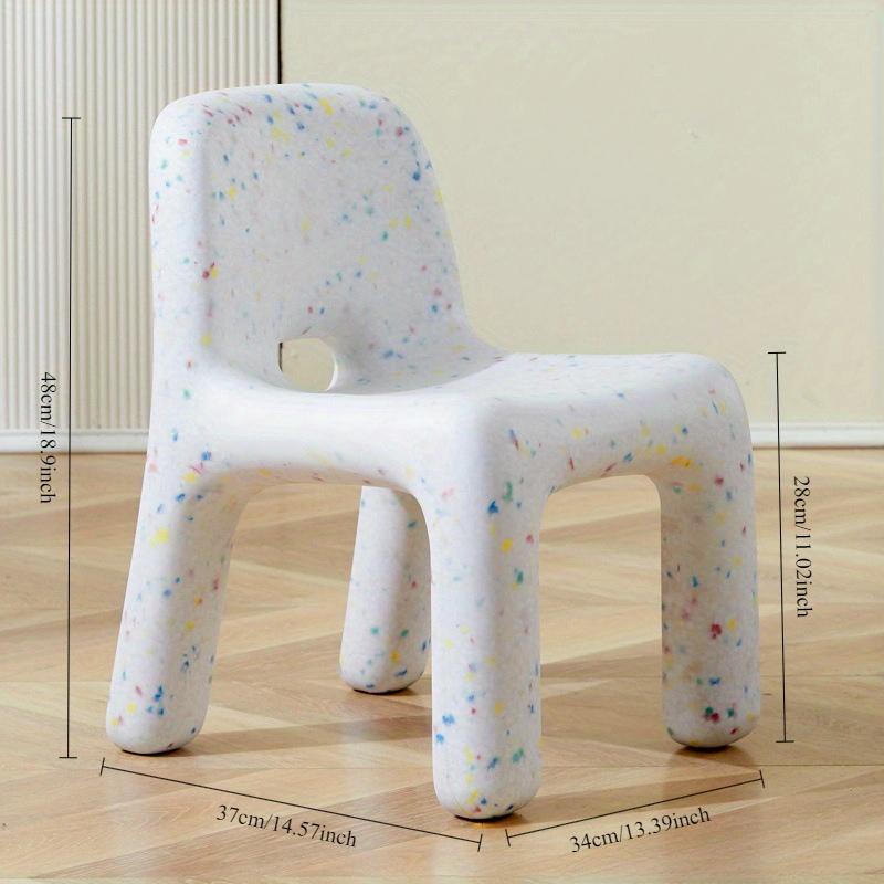 Sedia in Plastica di Alta Qualità in Stile Nordico - Panchina Compatta da Esterno con Schienale, Perfetta per Arredo Patio e Giardino