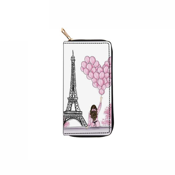 Eiffelturm Lange Reißverschluss Geldbörse Clutch