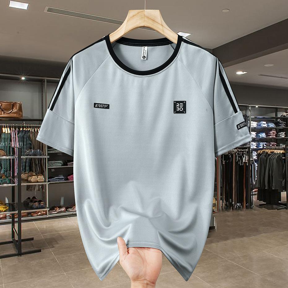 Pánská trička nadměrné velikosti 13XL Letní trička s krátkým rukávem a kulatým výstřihem Ležérní volná trička Pánské tričko velké velikosti