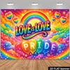 2D Duha Pride Pozadí Láska je Láska Balónky Párty Fotografie