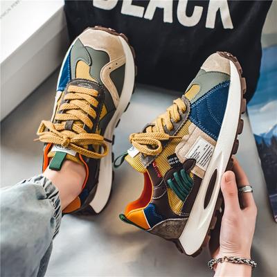 Herrenschuhe Frühling neu erhöhte Plattform Waffel Dad Casual Lauf-Reise Jugendsportschuhe