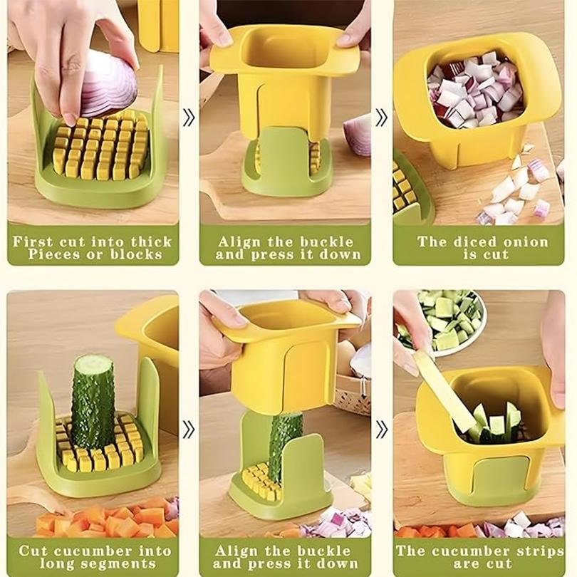 Multifunctional Vegetable Chopper Hand Pressure Onion Diced French Fries Cutter Kitchen Gadget Cucumber  Slicer Kitchen Tools