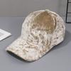Autumn Winter Hats For Men Women Velvet Baseball Cap Unisex Curved Brim Casual Hat, Soft Adjustable Snapback