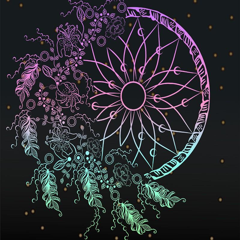 Decor acasă Tapiserie Sufragerie Dormitor Frumos Apus de Soare Soare Luna Mandala Tapiserie de perete suspendată