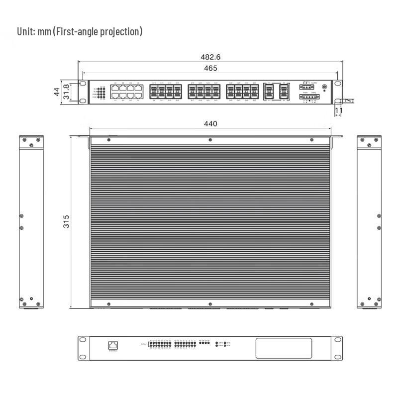 Maiwei 36-Port Layer 3 Managed 10G Industrial Ethernet Switch
