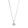 Korean Style S925 Sterling Silver Dainty Diamond Necklace with Rhinestone Box Chain