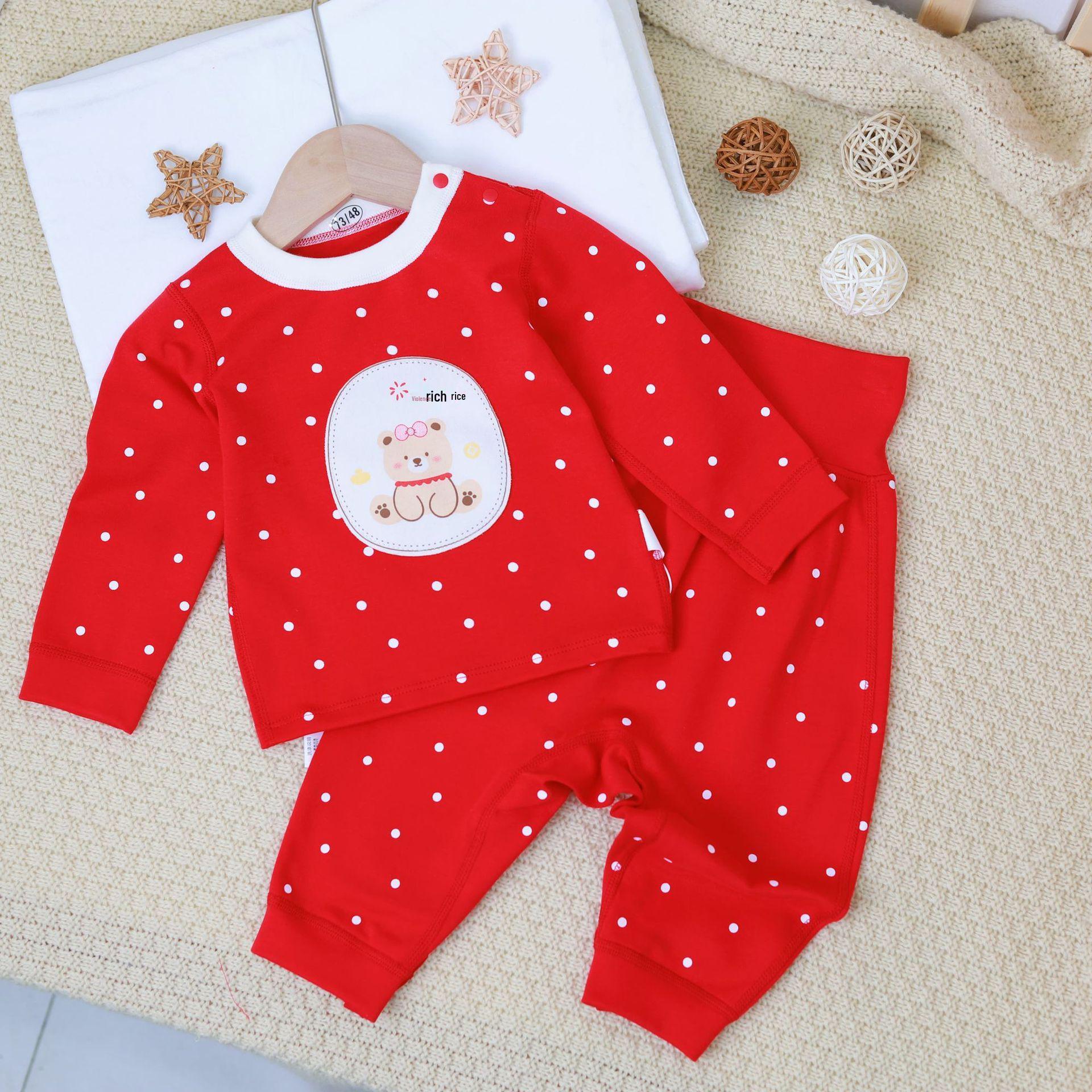 Hot-Selling Baby Cotton Autumn & Winter Chinese-Style Clothes Set for Boys & Girls - Class A 80