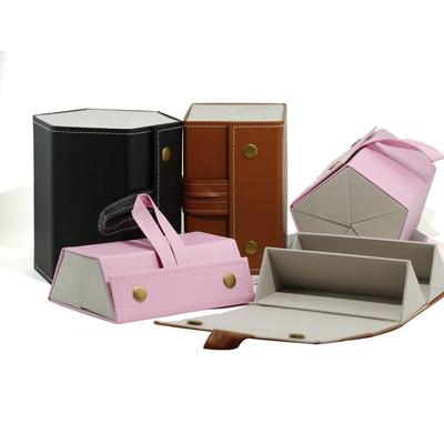 Hexagonal Handmade Leather Sunglasses Case