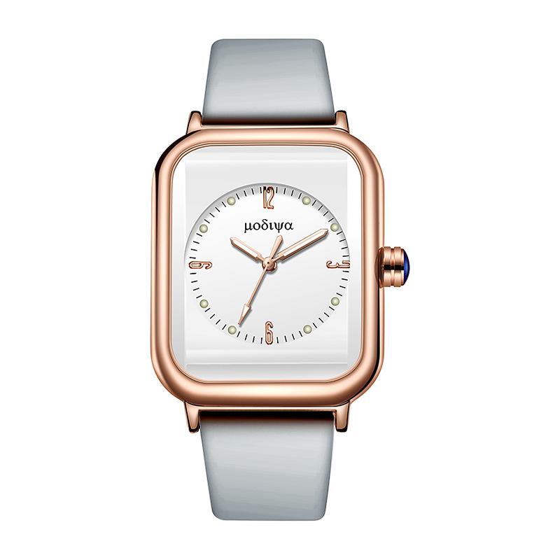Women Watches Square White Simple Design Ladies Watches Business Silicone Luminous Wristwatch Casual Clock Relogio Feminino