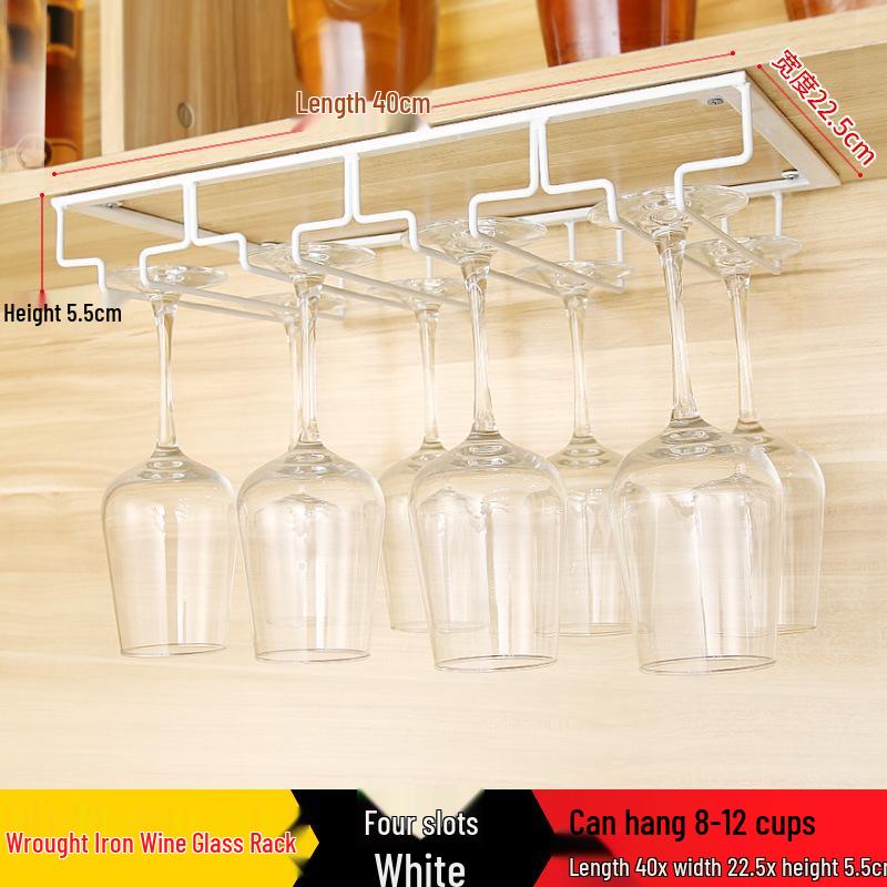 Red Wine Glass Hanging Rack for Stemware Display and Storage