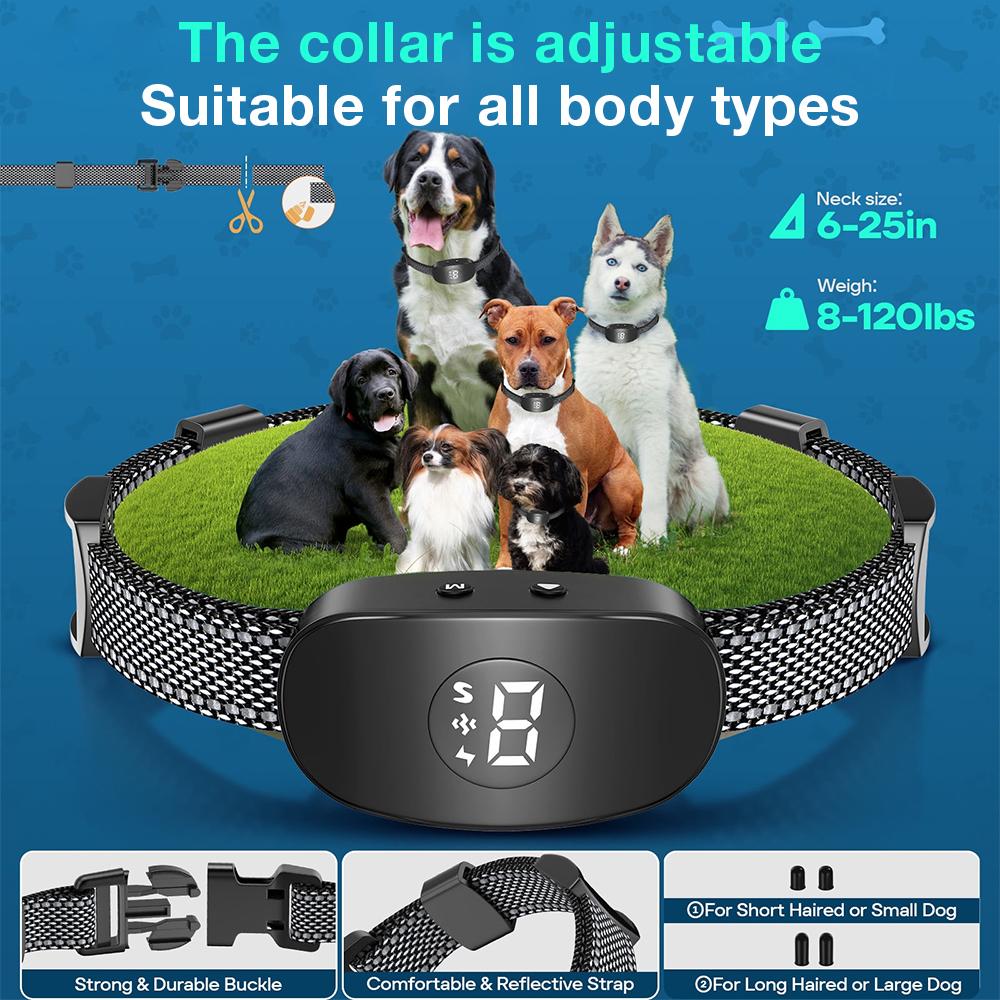 Magnetic Charging Bark Stopper Smart Automatic Anti Barking Dog Collar Dog Rechargeable Bark Stopper Stop Barking Waterproof
