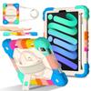 Heavy Duty Protective Cases for iPad Mini 6 A17 Pro Full Body Shockproof Protection Cover with Kickstand Hand Crossbody Lanyard
