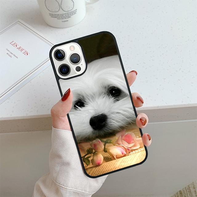 Maltese Dog Puppy Phone Case For iPhone 17 Air 14 15 16 13 12 Cover For Apple 14 15 16 Pro Max Plus Coque