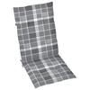 Vidaxl Garden Chairs, 6 Pcs, With Grey Checkered Cushions, Teak