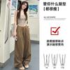 Quick-drying sweatpants women's spring and summer new high-waisted loose casual pants drape red straight wide-leg pants