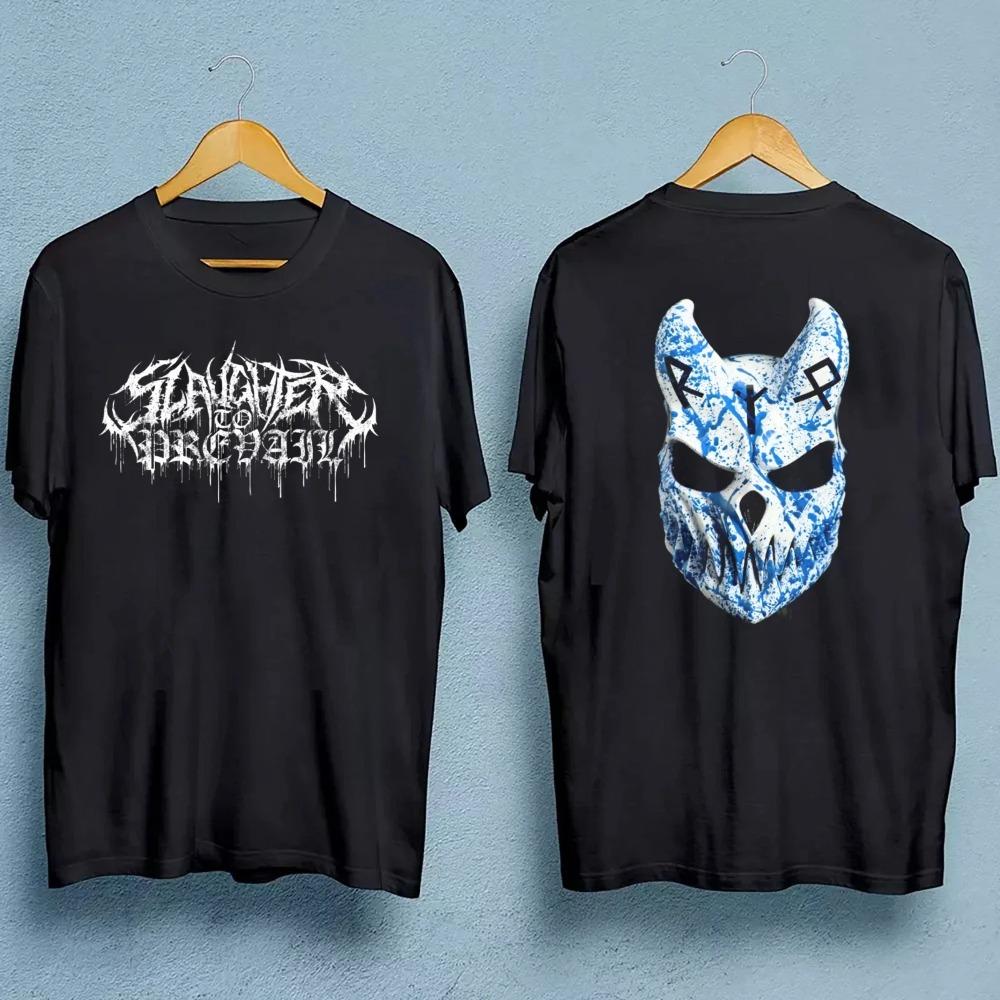 Rare Slaughter to Prevail Band Collection T-shirt Graphic Short Sleeve Shirt Unisex Men Women Summer Crew Neck Cotton Tee