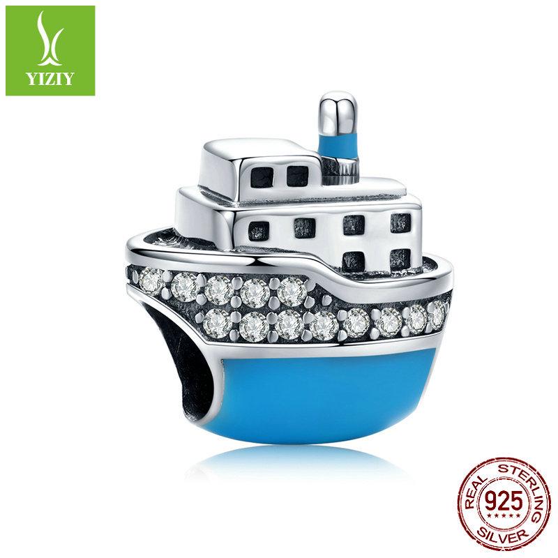 

Yinziyun Серия Океан Серебро 925 пробы Роскошная Яхта Аксессуар с Бусинами SCC1379 Silver