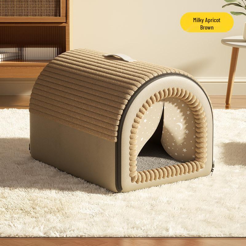 All-Season Warm Dog House: Enclosed, Detachable & Washable Nest for Small & Large Dogs
