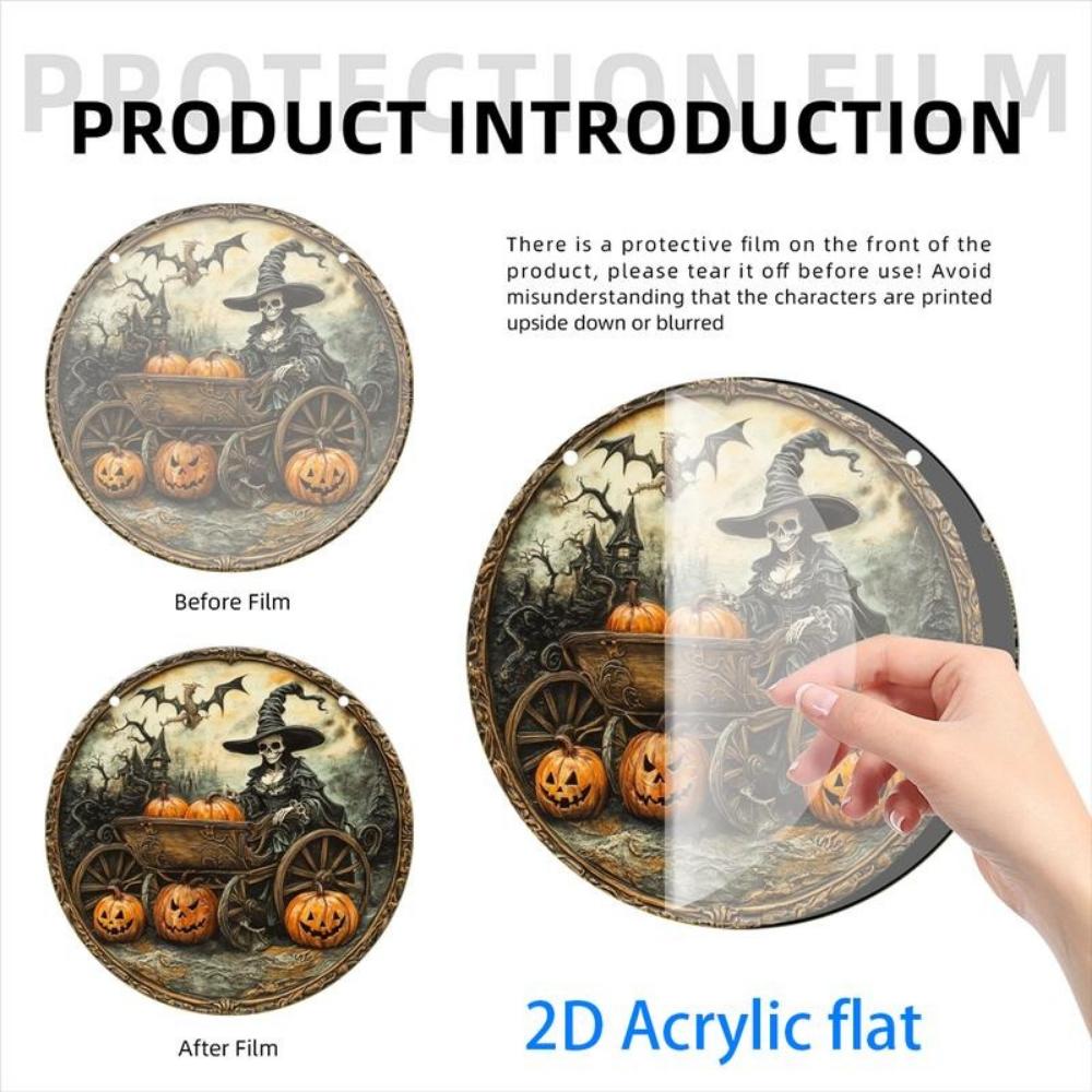 20CM carnival Halloween flat 2D pendant decoration series of pumpkin lanterns,ghosts,skulls,witches, for courtyard,window,garden decoration pendants