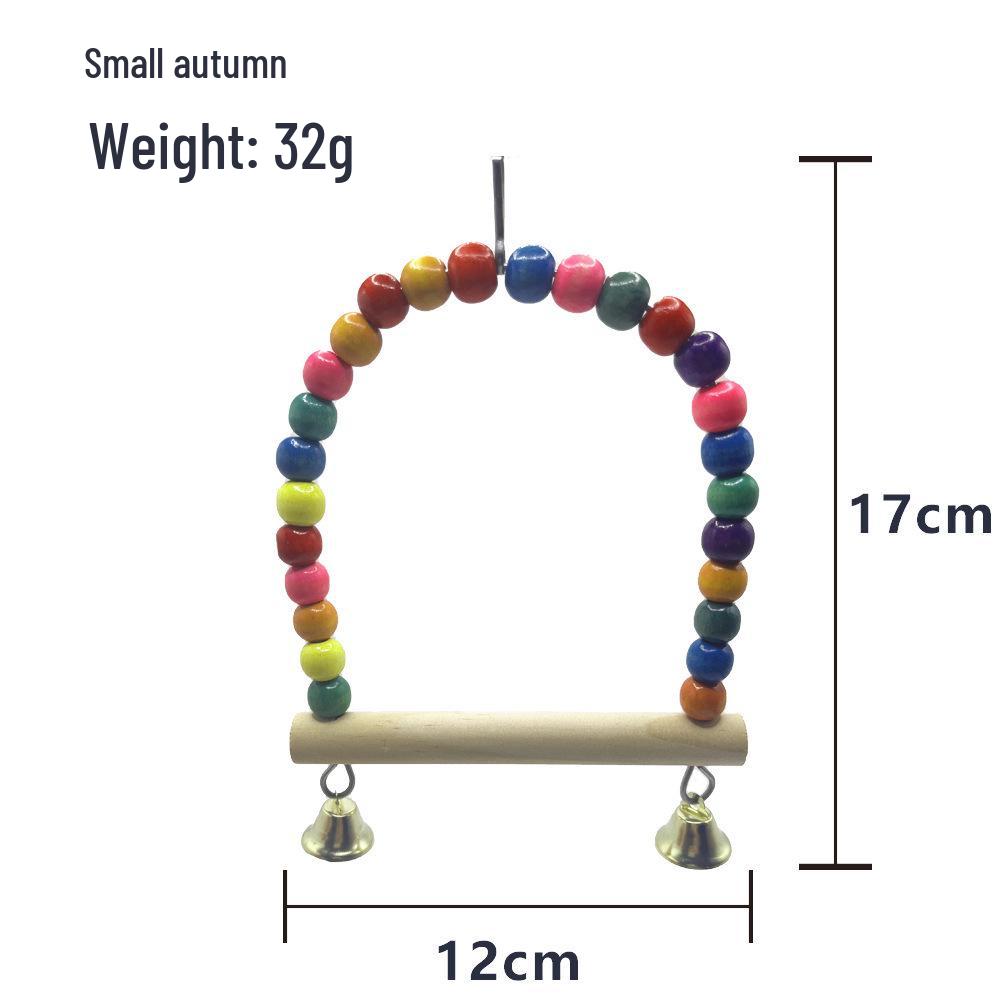 Colorful Bird Toys: Swing, Ladder, and Perch Set for Bird Cages