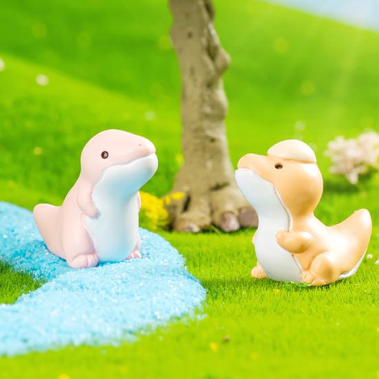 Micro Landscape Ornament Mini Dinosaur Resin Figurines Forest Theme Miniature Decor