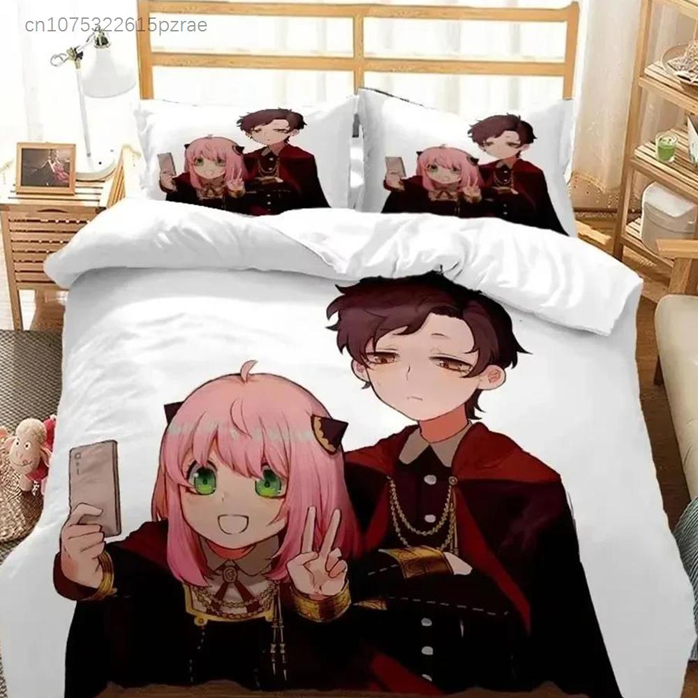 3D Print Anime Spy × Family Anya Bedding Se Bedroom Soft Modern Bedspreads Comefortable Duvet Cover Quilt Cover And Pillowcase