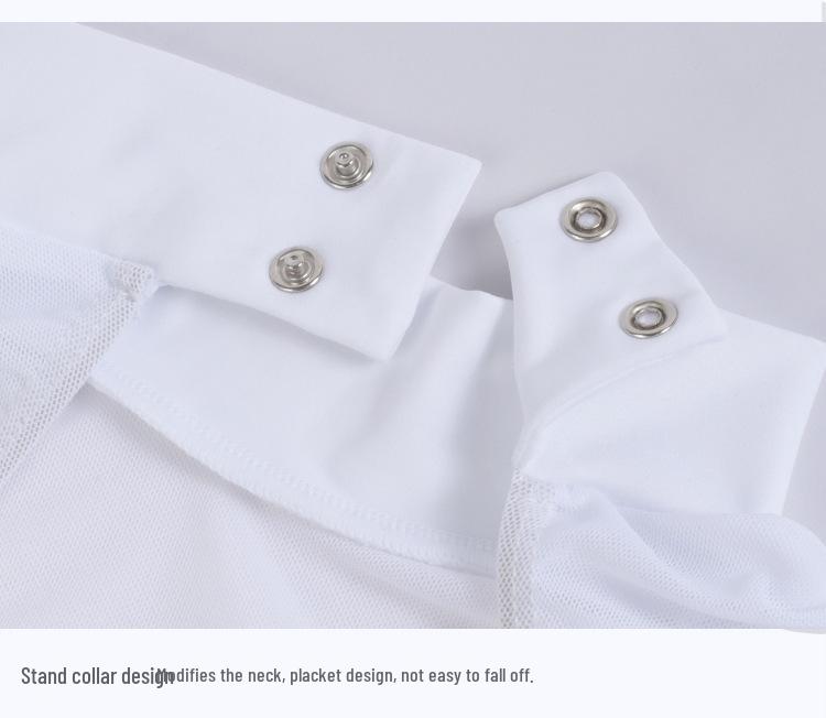 Netz-Ballett- und Yoga-Jumpsuit für Erwachsene - Stehkragen, Offener Rücken