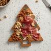 Wood Christmas Tree Food Serving Tray Double Side Use Hanging Handle Cheese Platter Durable Thickened Cutting Board Kitchen