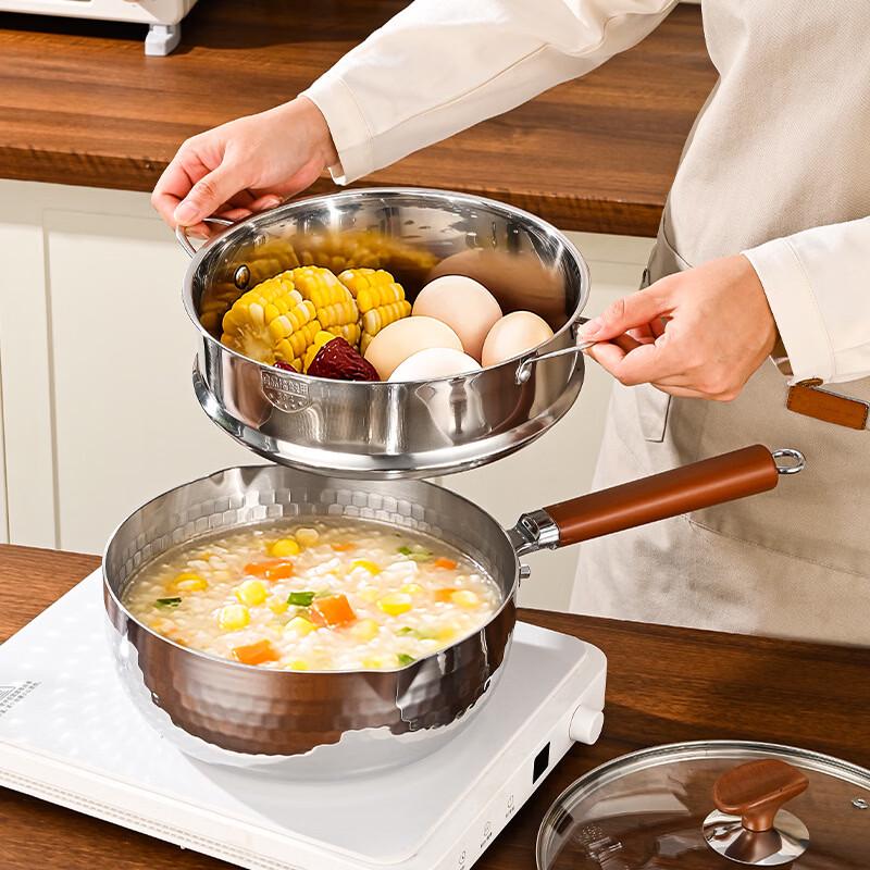 Hanyou 316L Stainless Steel Yukihira Soup Pot with Wooden Handle