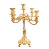 Luxurious European Taper Candle Holders Luxurious Carved Gold Metal Candelabra Enhancing Living Space Aesthetic Decors