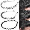 MOWO 3/5-teiliges Set Herren-Frühlings-Haarband Wellenform - Schmerzfrei, Rostbeständig