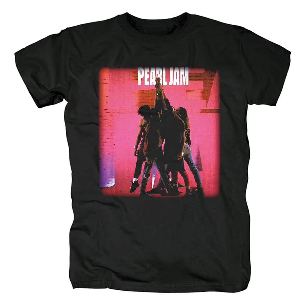 2025 Us Pearl Jam Men's T-Shirt Short Sleeve Cotton Tees Hip Hop Rock Band Us Pearl Jam T-shirt High Quality Y2k Tops Streetwear