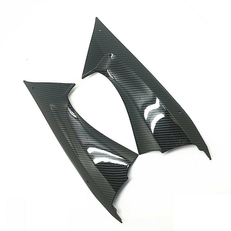 2Pcs Carbon Fiber Style Side Air Duct Cover Fairing Cockpit Panel for Yamaha YZF-R6 2008-2016 Motorcycle Left Right Infill Trim Bodywork Replacement