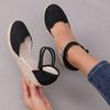 Summer New Sandals Women'S Pointed Toe Slip Open Toe Wedge Sandal Fashionable And Casual Solid Color Linen Sandalias 2026