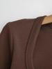 Spicy Girl U-neck Mid-Sleeve Slim-Fit Stretchy Top - Pure Desire Style (2026)