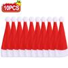 1/100pcs Christmas Cutlery Holder Xmas Hat Tableware Bags New Year Party Dinner Table Fork Knife Organizer Decoration Supplies